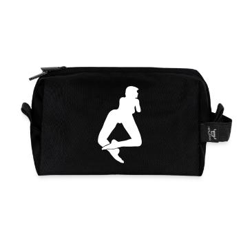 girl d1 - Recycelte Kulturtasche - Schwarz - Vorne