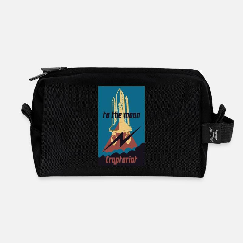 Cryptoriot - Trousse de toilette en tissu recyclé - noir
