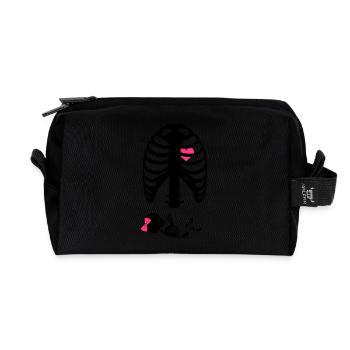 Squelette de grossesse - Trousse de toilette en tissu recyclé - noir - Devant