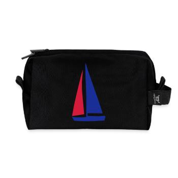 bateau à voile - Trousse de toilette en tissu recyclé - noir - Devant