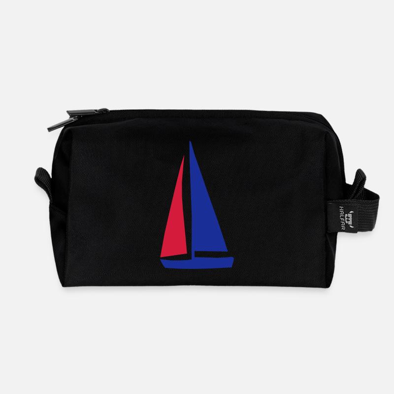 segeln - Recycelte Kulturtasche - Schwarz