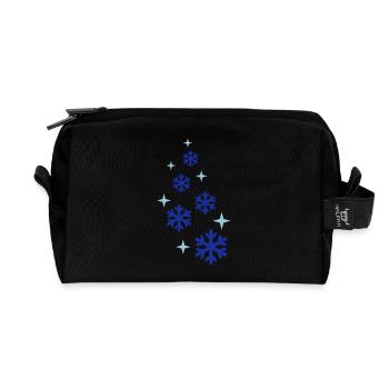 schnee__f2 - Recycelte Kulturtasche - Schwarz - Vorne