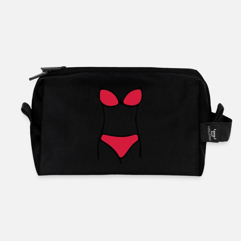 bikini - Recycelte Kulturtasche - Schwarz