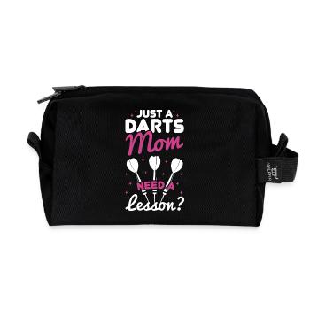 Darter Mom - Do You Need a Lesson - Recycled Toiletry Zip Bag - black - Front