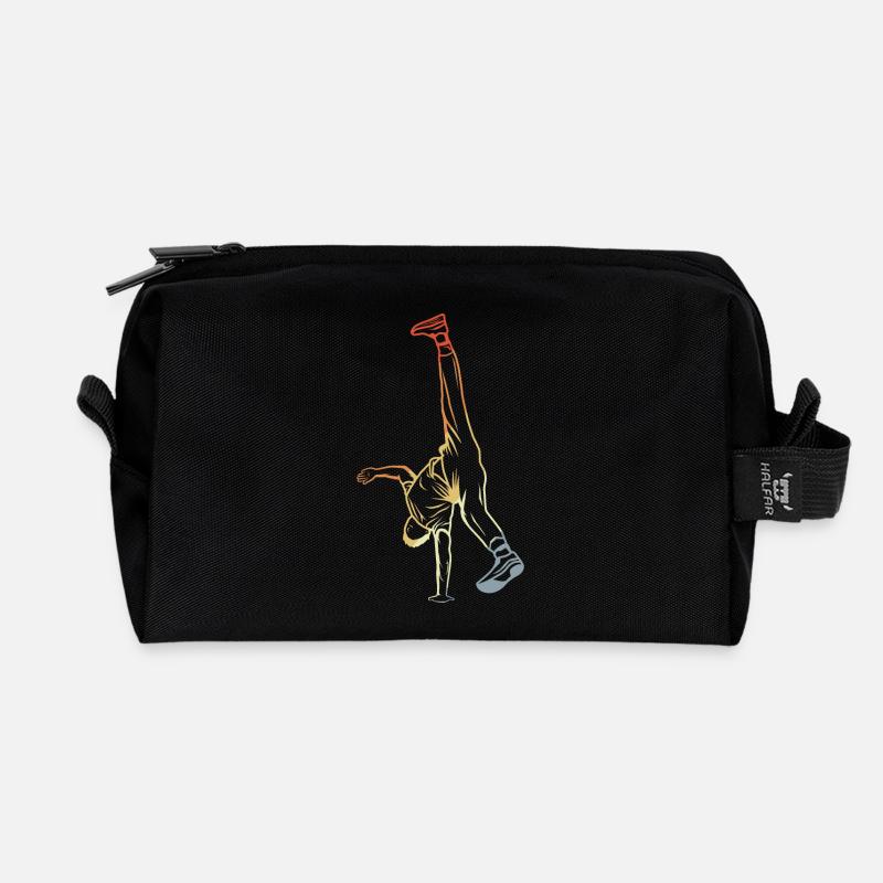 B-Boy Vintage Look - Recycelte Kulturtasche - Schwarz