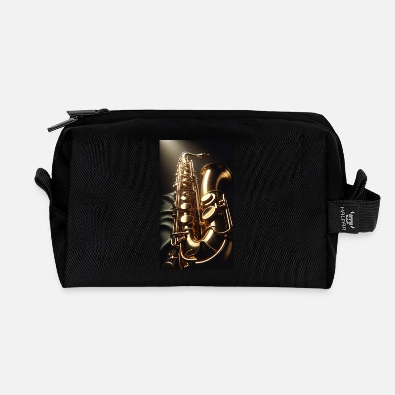 Saxophon - Recycelte Kulturtasche - Schwarz