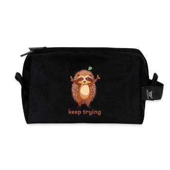 Sporty-Hedgehog! - Recycelte Kulturtasche - Schwarz - Vorne