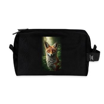 Fox - Recycled Toiletry Zip Bag - black - Front