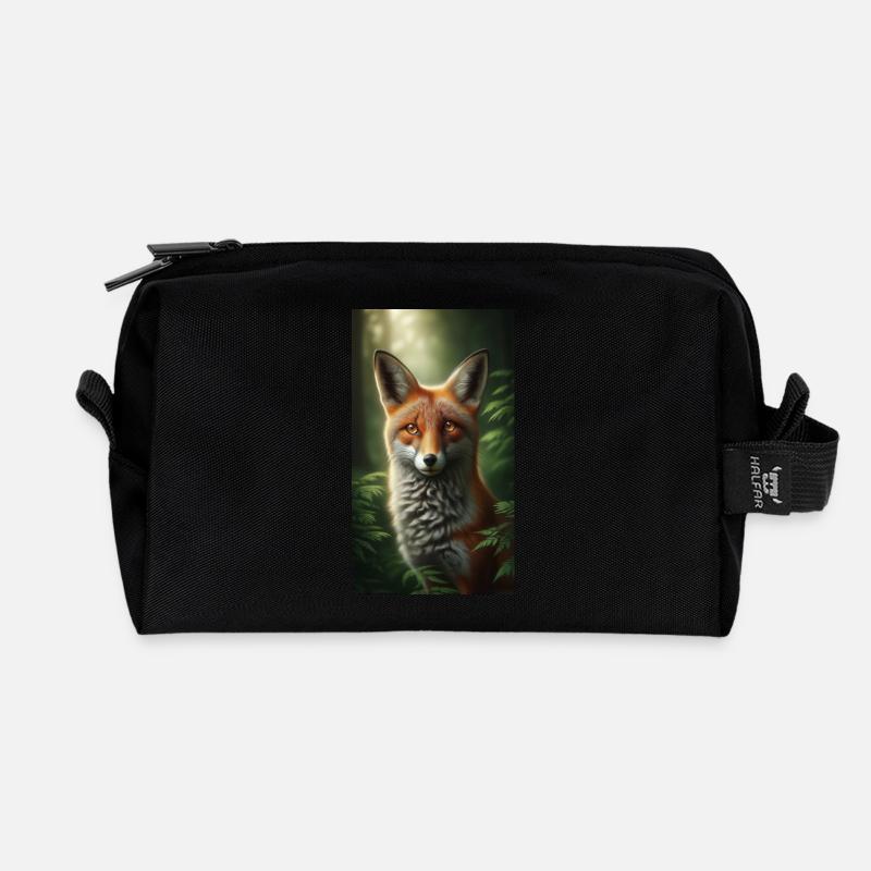 Fuchs - Recycelte Kulturtasche - Schwarz
