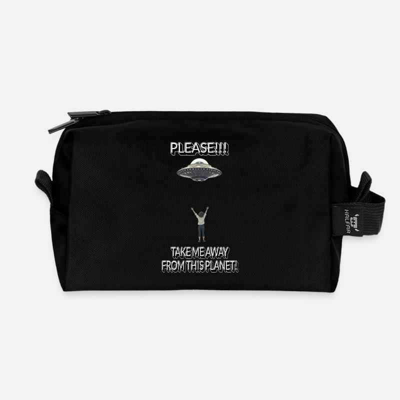 Take me away - Recycled Toiletry Zip Bag - black