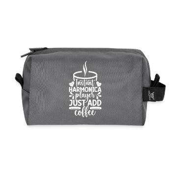 Harmonica Musican Instant Player Just Coffee - Recycelte Kulturtasche - Anthrazit - Vorne