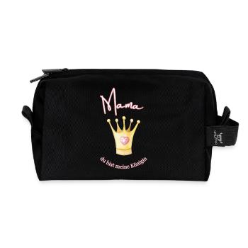 Mama - meine Königin. - Recycelte Kulturtasche - Schwarz - Vorne