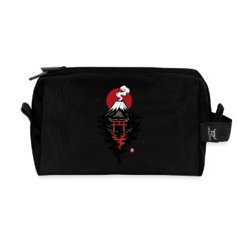 Fuji Mountain Japan - Recycled Toiletry Zip Bag - black - Front