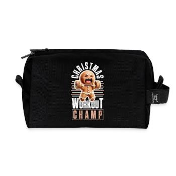 Christmas Workout Champ Weihnachten - Recycelte Kulturtasche - Schwarz - Vorne