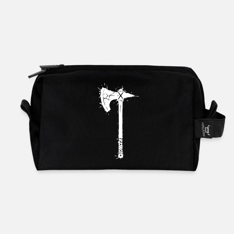 Wikinger Axt Graffiti Gamer Vektor - Recycelte Kulturtasche - Schwarz