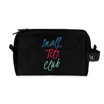 Dreifarbig Neon Script Club - Recycelte Kulturtasche - Schwarz - Vorne