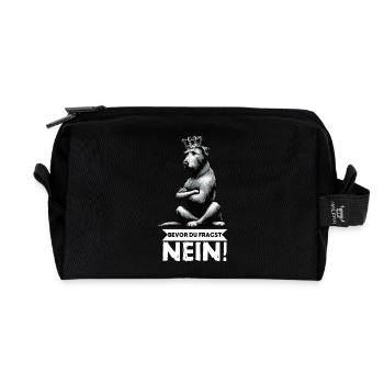 Bevor Du Fragst Nein Irischer Wolfshund Wolfshund  - Recycelte Kulturtasche - Schwarz - Vorne