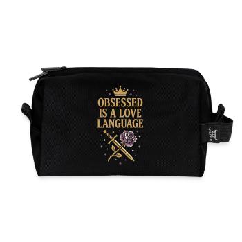 Romantasy Fantasy Romance Booktok Lectrice Épicée - Trousse de toilette en tissu recyclé - noir - Devant