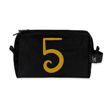 5 - Recycled Toiletry Zip Bag - black - Front
