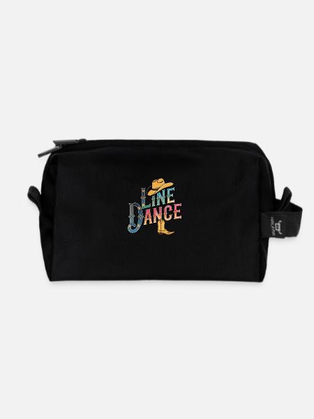 Line Dance What else? I'm Line Dancer, Line Da - Recycled Toiletry Zip Bag - black