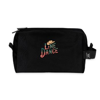 Line Dance Was sonst? Ich bin Line Dancer - Recycelte Kulturtasche - Schwarz - Vorne