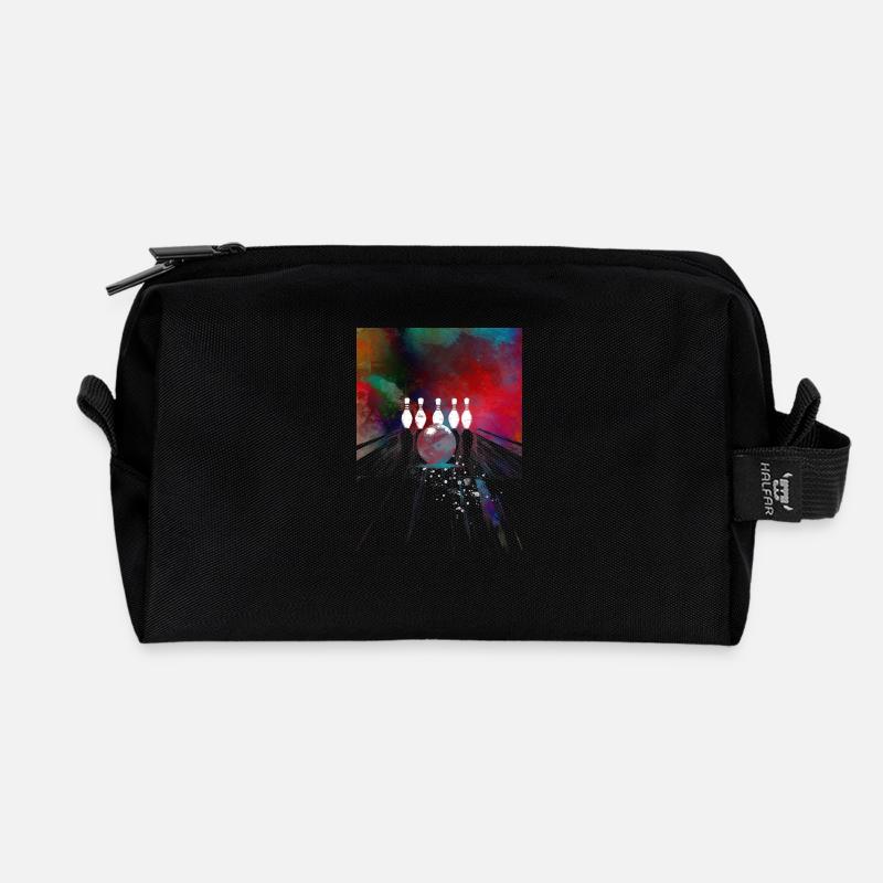 Sport-Bowling - Recycelte Kulturtasche - Schwarz