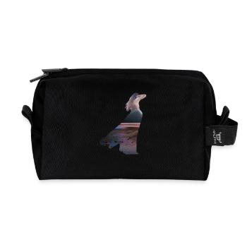 Frau mit Kleid - Recycelte Kulturtasche - Schwarz - Vorne