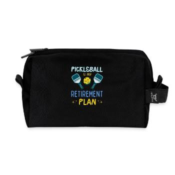 Pickleball ist mein Altersvorsorgeplan Aktiver Ruhestand - Recycelte Kulturtasche - Schwarz - Vorne