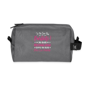 A more than perfect boxer, a dream job - Recycled Toiletry Zip Bag - anthracite - Front