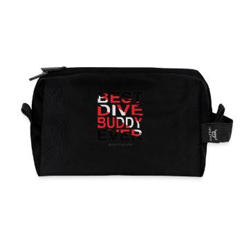 Meilleur compagnon de plongée pour toujours, Plongée sous-marine, Aquaholic - Trousse de toilette en tissu recyclé - noir - Devant
