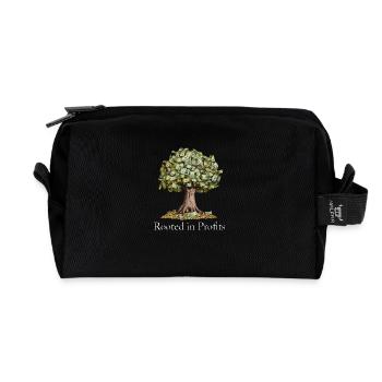 Money Tree Magic "Rooted in Profits" - Recycled Toiletry Zip Bag - black - Front