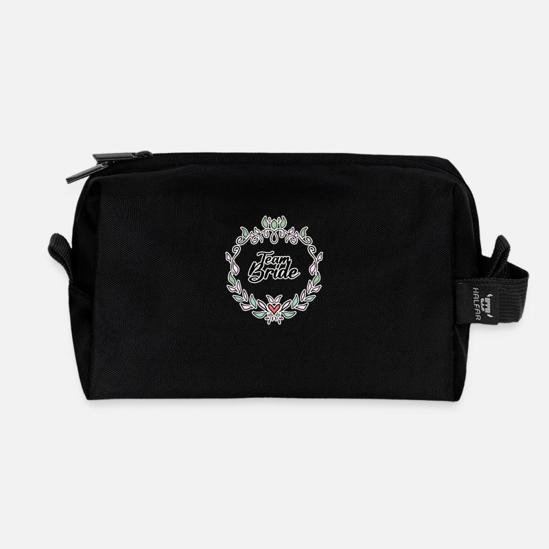 Team Braut - Recycelte Kulturtasche - Schwarz