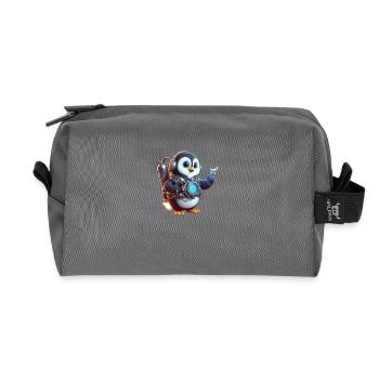Pingouin Futuriste 2 - Trousse de toilette en tissu recyclé - anthracite - Devant