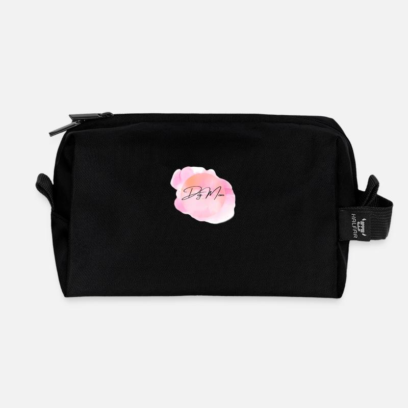 dog mom - Recycelte Kulturtasche - Schwarz