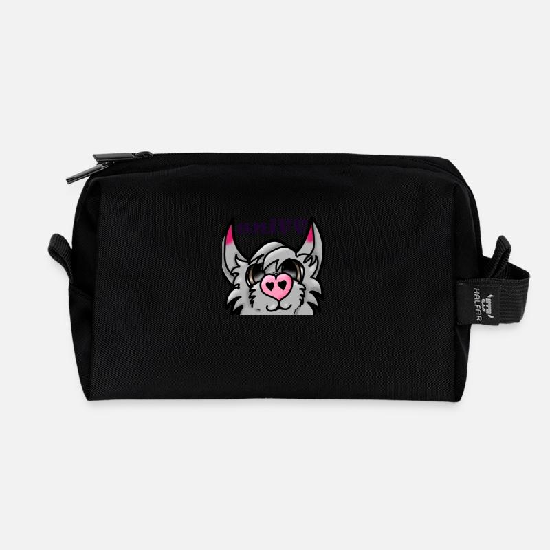 Pelziger Schnüffeln - Recycelte Kulturtasche - Schwarz