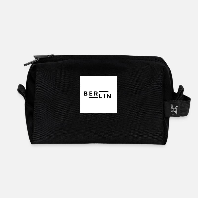 „Berlin“ simple - Recycelte Kulturtasche - Schwarz