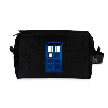 Doctor Who Police Box - Recycled Toiletry Zip Bag - black - Front