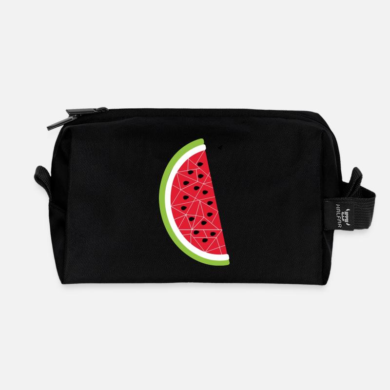 melone - Recycelte Kulturtasche - Schwarz