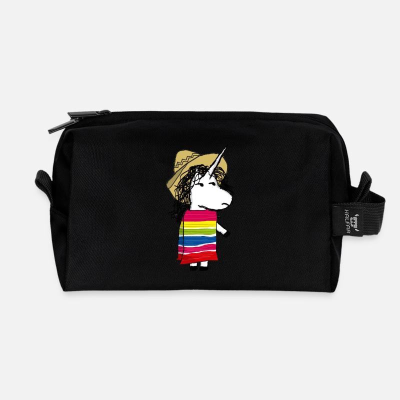 Mexikanisches Einhorn - Recycelte Kulturtasche - Schwarz