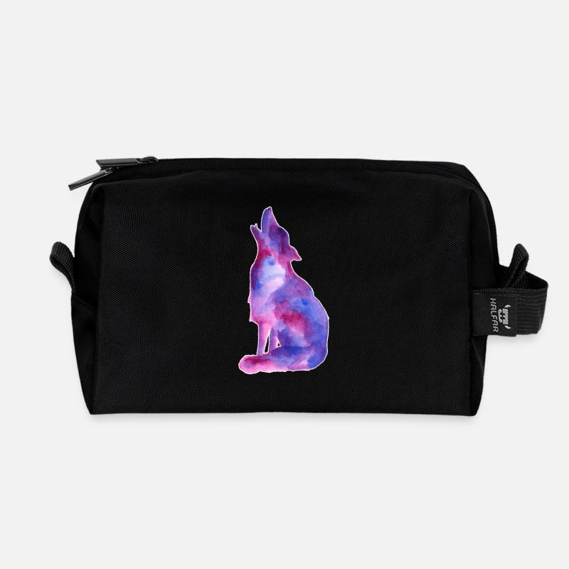 Galaxy Wolf - Trousse de toilette en tissu recyclé - noir