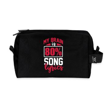 My Brain is 80% Song Lyrics Musik Singen Gesang - Recycelte Kulturtasche - Schwarz - Vorne