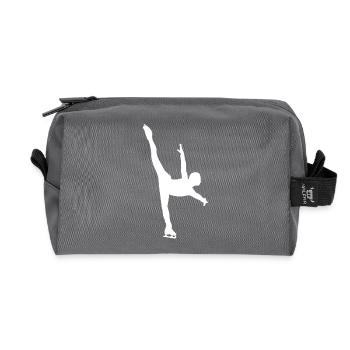 Figure skating Ice skating Ice dance figures - Recycled Toiletry Zip Bag - anthracite - Front