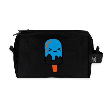 Glace avec le visage - Trousse de toilette en tissu recyclé - noir - Devant