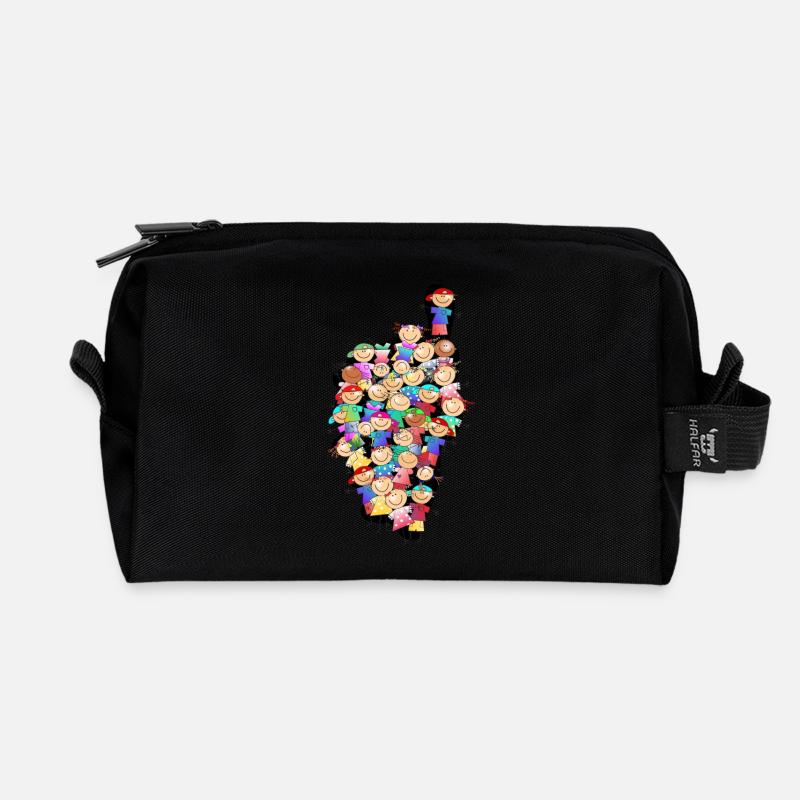 Korsika - Recycelte Kulturtasche - Schwarz