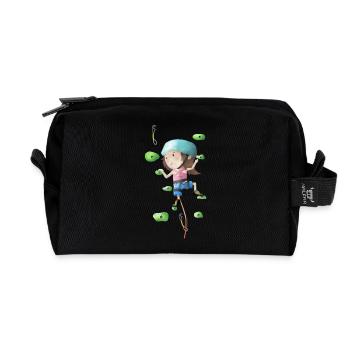 Baby Kletterin - Recycelte Kulturtasche - Schwarz - Vorne