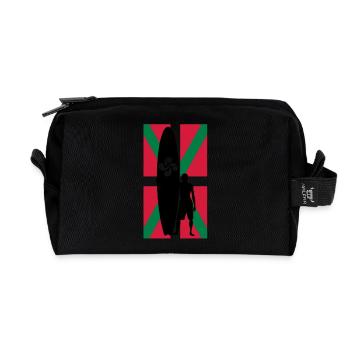Basque surfer - Recycled Toiletry Zip Bag - black - Front