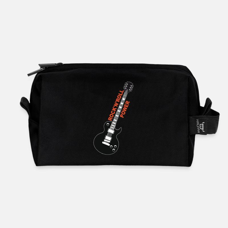 rock'n'roll_ guitar 2 - Recycelte Kulturtasche - Schwarz