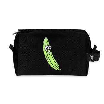sweet cucumber - Recycled Toiletry Zip Bag - black - Front