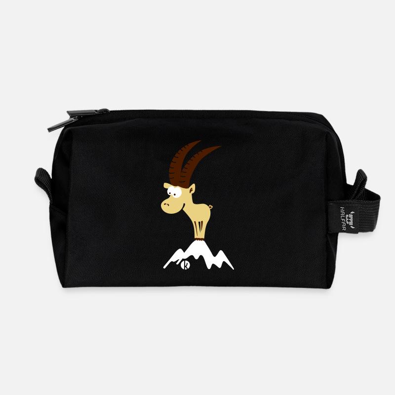 Steinbock - Capricorn (c) - Recycelte Kulturtasche - Schwarz