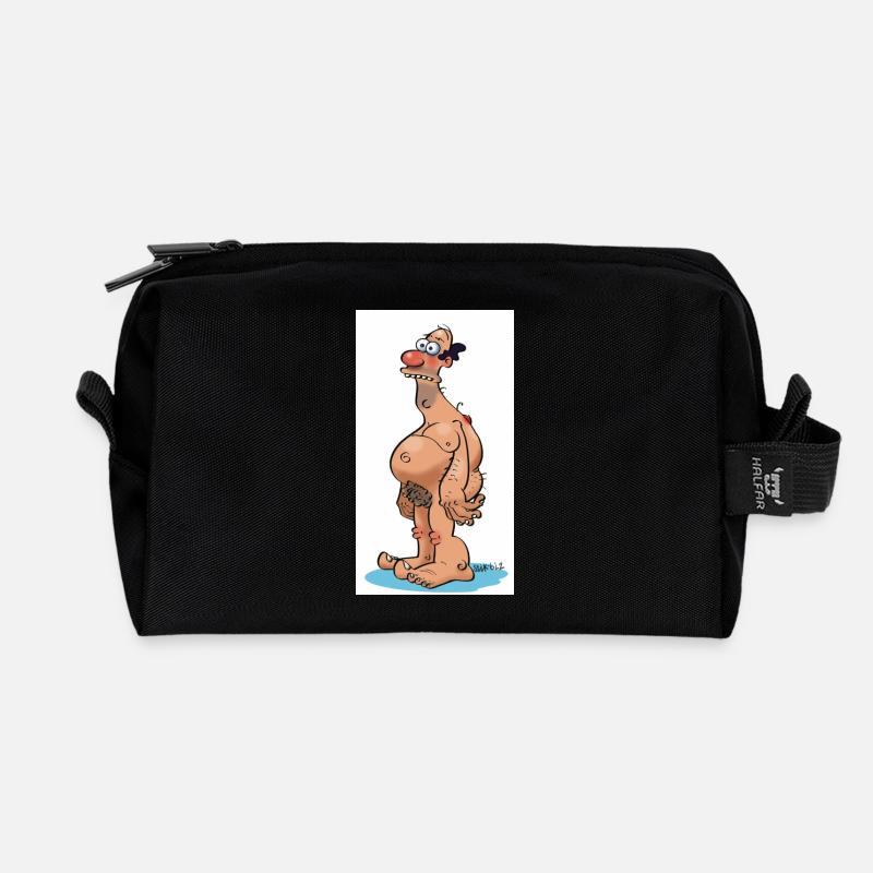 vollidiot - Recycelte Kulturtasche - Schwarz